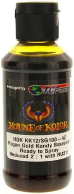 House of Kolor Pagan Gold Candy Basecoat Pre-Blended R-T-S 4-Oz Bottle