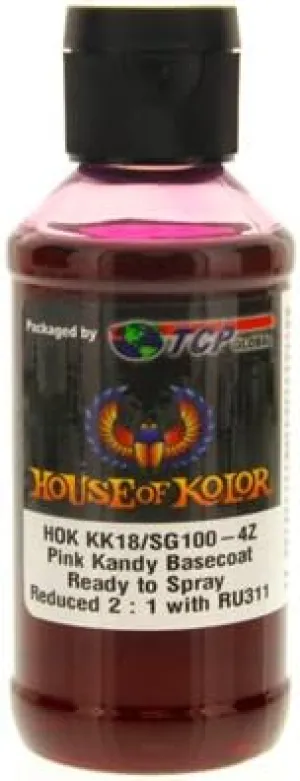 House of Kolor Pink Candy Basecoat Pre-Blended R-T-S 4-Oz Bottle