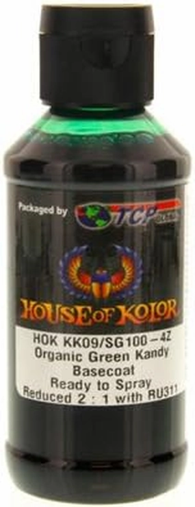 House of Kolor Organic Green Candy Basecoat Pre-Blended R-T-S 4-Oz Bottle