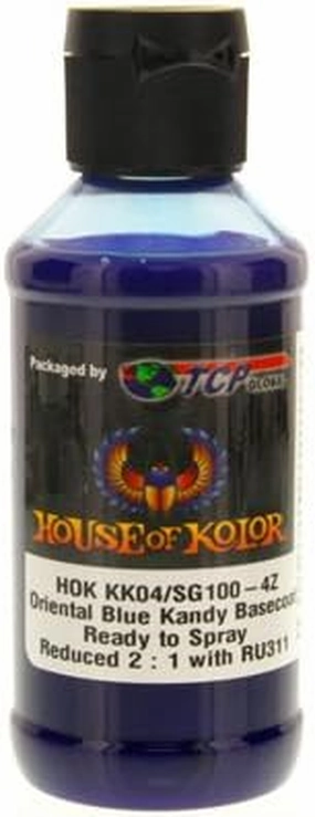 House of Kolor Oriental Blue Candy Basecoat Pre-Blended R-T-S 4-Oz Bottle