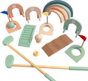 House of Marbles Wooden Indoor Miniature Golf Set, Mini Golf Experience, Family and Kids Fun Activity, Ideal for Home Play