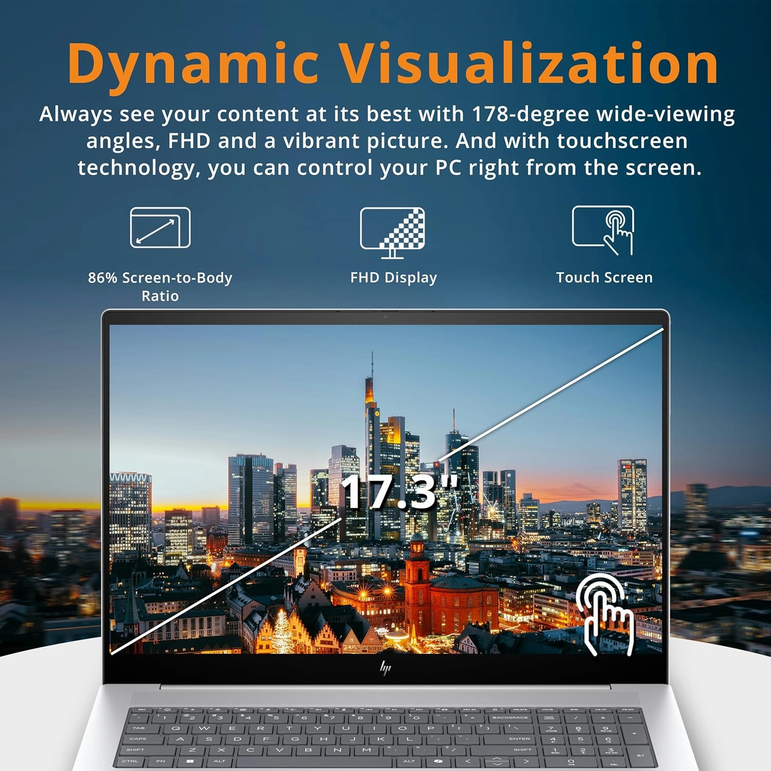 HP Envy 17.3" FHD Touchscreen Laptop, Intel Ultra 7 155H, 64GB DDR5, 4.28TB Storage (4TB SSD 288GB Docking Station Set), Backlit Keyboard, 5MP Camera, Wi-Fi 6E, Windows 11 Pro, Glacier Silver