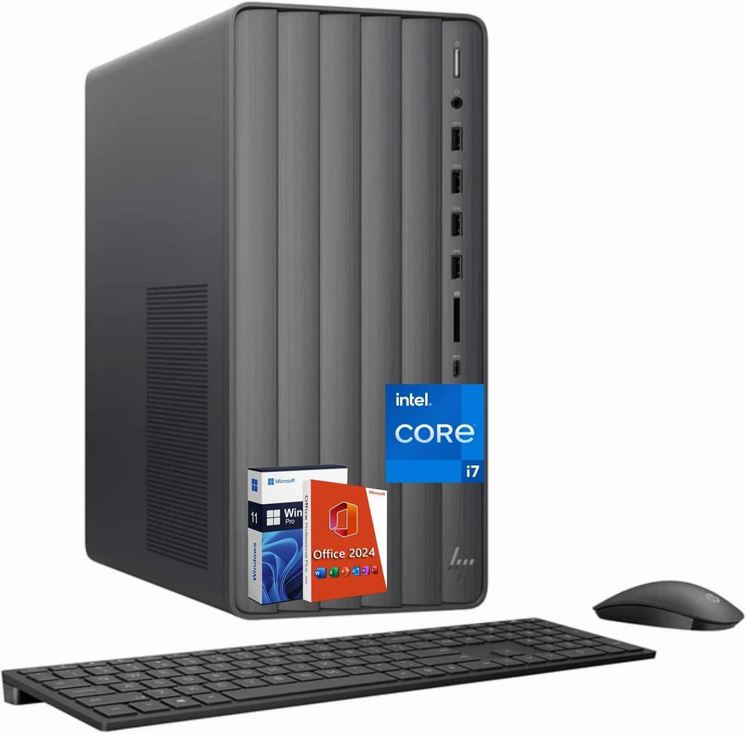 HP Envy Desktop PC, Intel i7-14700(Up to 5.4GHz), 32 GB RAM, 1 TB SSD, Intel UHD Graphics 770, Windows 11 Pro, Microsoft Office 2024 Pro Lifetime, TE01-5002