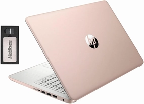 HP Stream 14" HD BrightView Laptop, Intel Celeron N4120, 8GB RAM, 288GB Storage (128GB eMMC   160GB Docking Station Set), Intel UHD Graphics, 720p Webcam, Wi-Fi, 1 Year Office 365, Win 11 S, Gold