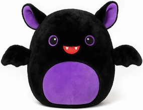 Huggable Cute Bat Stuffed Animal Plush Toy with Wings and Embroidered Eyes - 14 Inches - Halloween Theme Party Gift for Boys and Girls