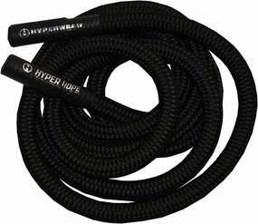 HYPERWEAR Hyper Rope Weighted Short Battle Rope (15lb or 19lb, 1.5in x 20ft/25ft) – Anchor Optional, Full-Body Workouts in 6ft of Space (Blue or Black)