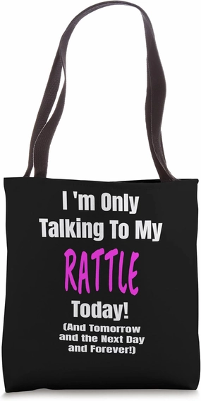 I Love My RATTLE Dog Quote Owner Gift Mom Dad Puppy Tote Bag