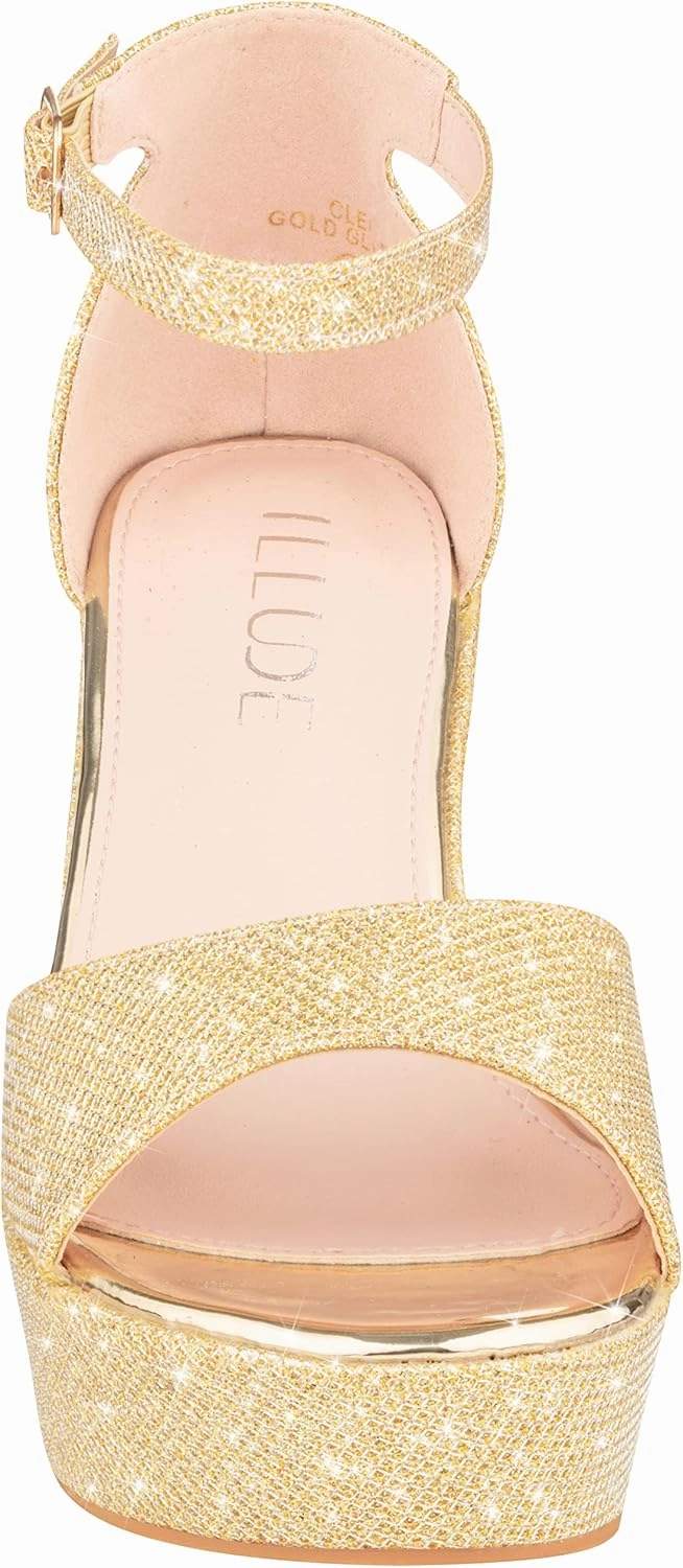 ILLUDE Women's Platform Heels Sandals Ankle Strap Block Chunky Heel Open Toe Platform Wedge Sandals – Cleo