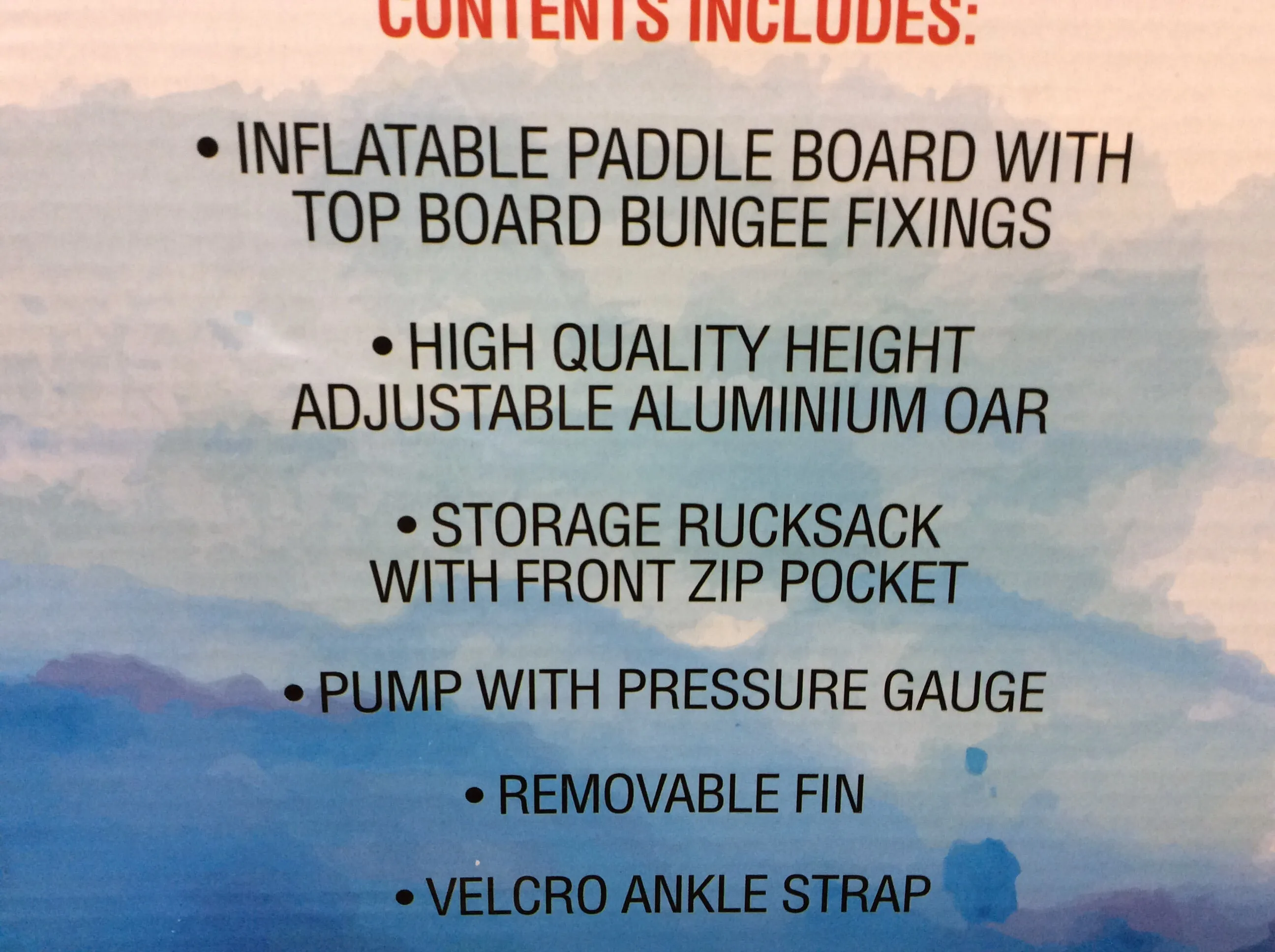 Inflatable paddle board set