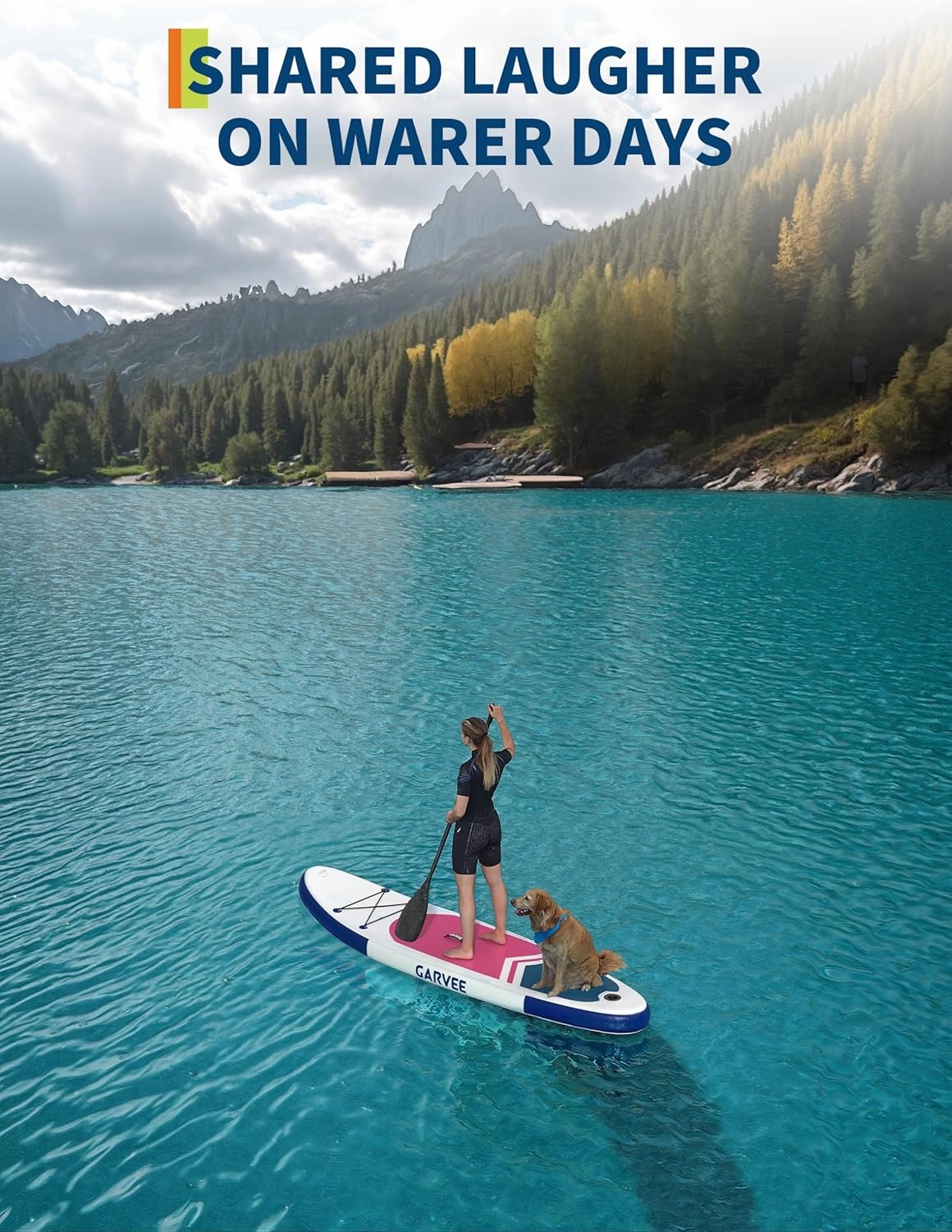 Inflatable Stand Up Paddle Board, 10'6"/11" Paddle Boards with Premium Accessories, Non-Slip EVA Deck, Ultra-Light Carry Bag Pump, SUP for Youth & Adults of All Skill Levels