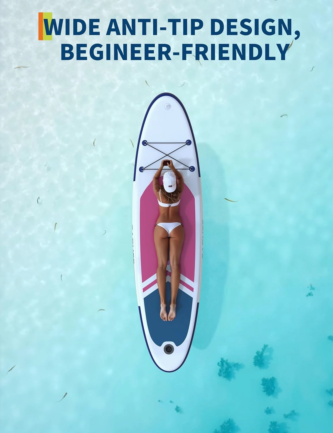 Inflatable Stand Up Paddle Board, 10'6"/11" Paddle Boards with Premium Accessories, Non-Slip EVA Deck, Ultra-Light Carry Bag Pump, SUP for Youth & Adults of All Skill Levels