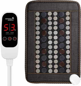 Infrared Heating Pad for Back, Large 52 Jade and 20 Tourmaline Heating Pad for Neck Shoulders Back and Abdomen with Auto Shut Off, Size: 23.6" x 15.7''