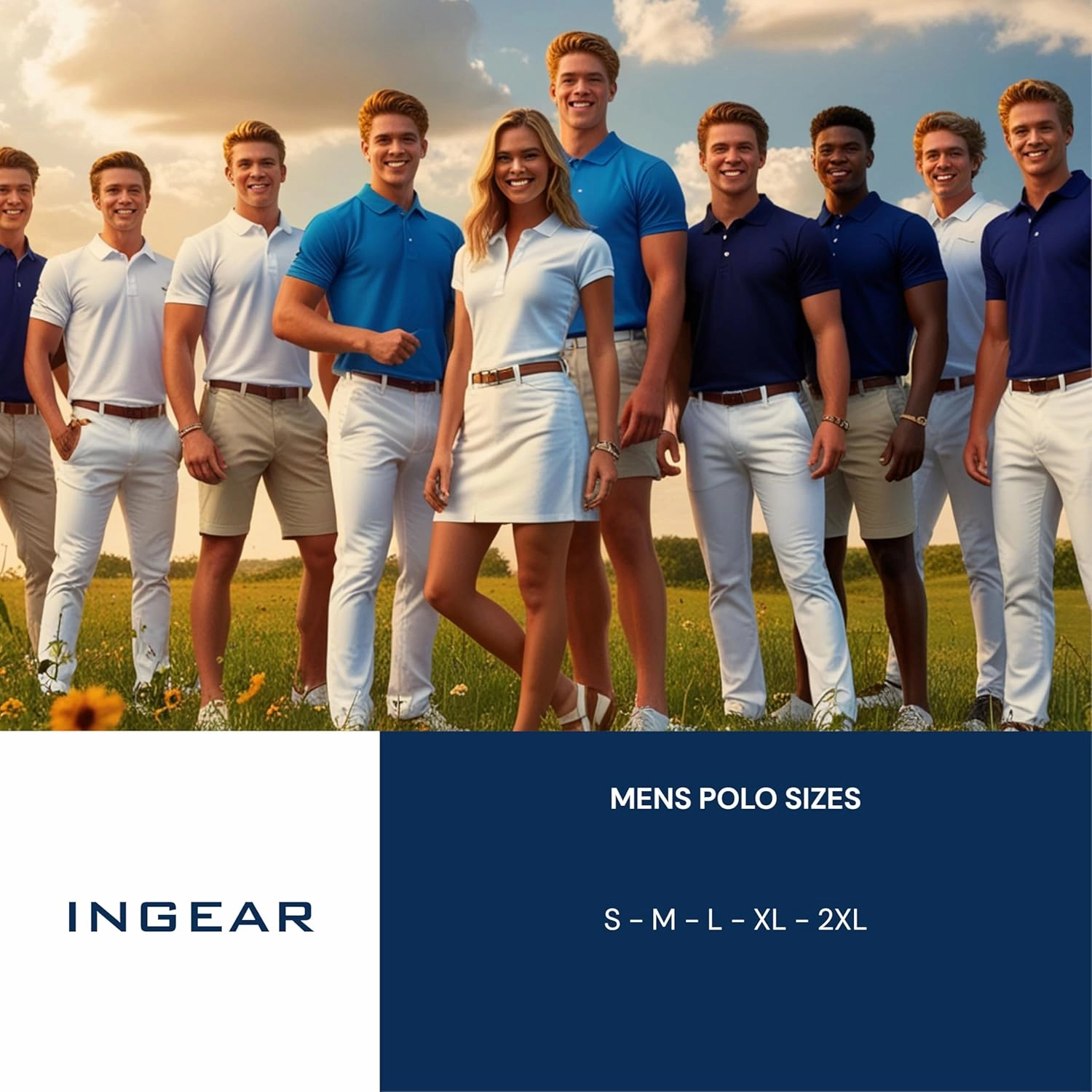 INGEAR Polo Shirt for Men -Classic 2 Pack, Lightweight Polo Work Shirts for Men, Perfect for Casual or Professional Wear