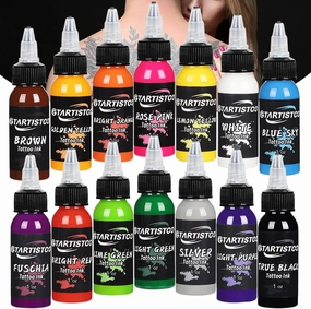 Ink Professional Set 1OZ (14 Colors 30ml) Vegan-Friendly Pigment Ink Supplies Ink