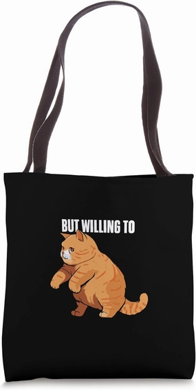 Introverted But Willing To Discuss Cats Introvert Funny Cat Tote Bag