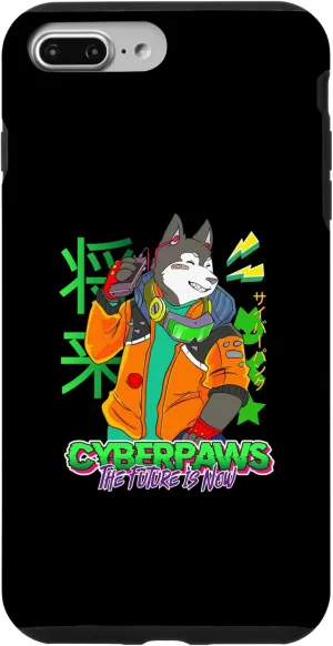 iPhone 7 Plus/8 Plus Funny cyberdog Retro futuristic kawaii paws Case