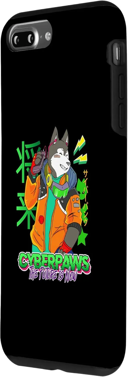 iPhone 7 Plus/8 Plus Funny cyberdog Retro futuristic kawaii paws Case