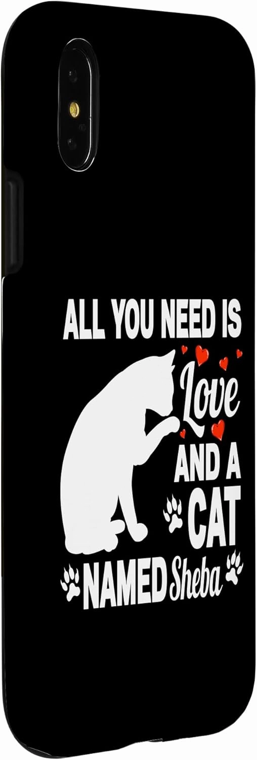 iPhone X/XS Personalized Cat Name Sheba Cute Kitten Pet Lover Case