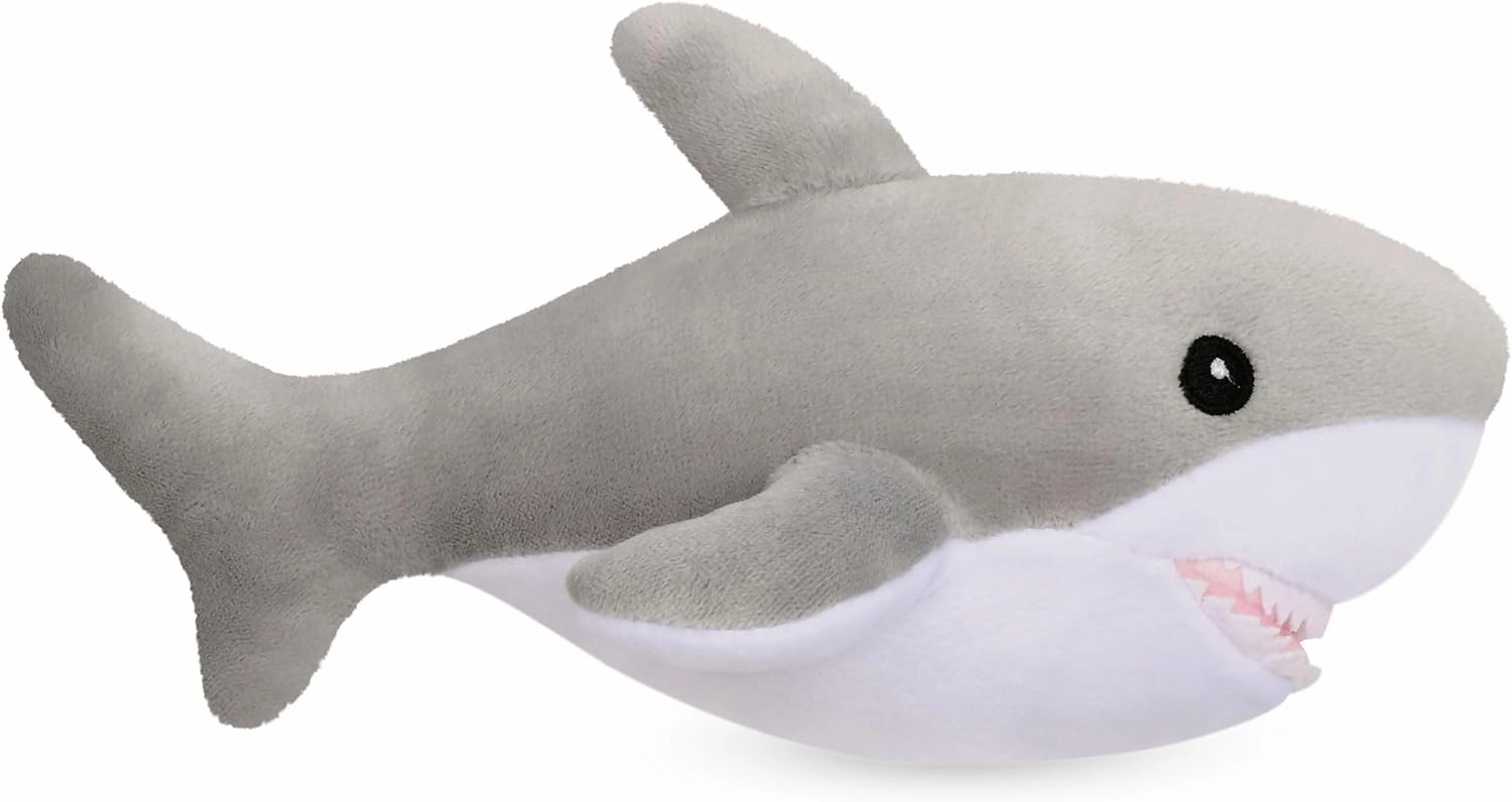 iscream Smiling Shark Buddy 9.25" Plush Shark Toy with Felt Teeth