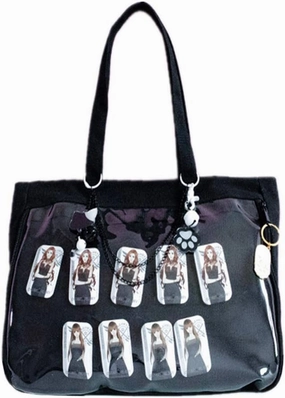 Ita Tote Bag Clear Window for Pins Shoulder Bag Handbag Bag DIY, Cosplay Stachel Tote