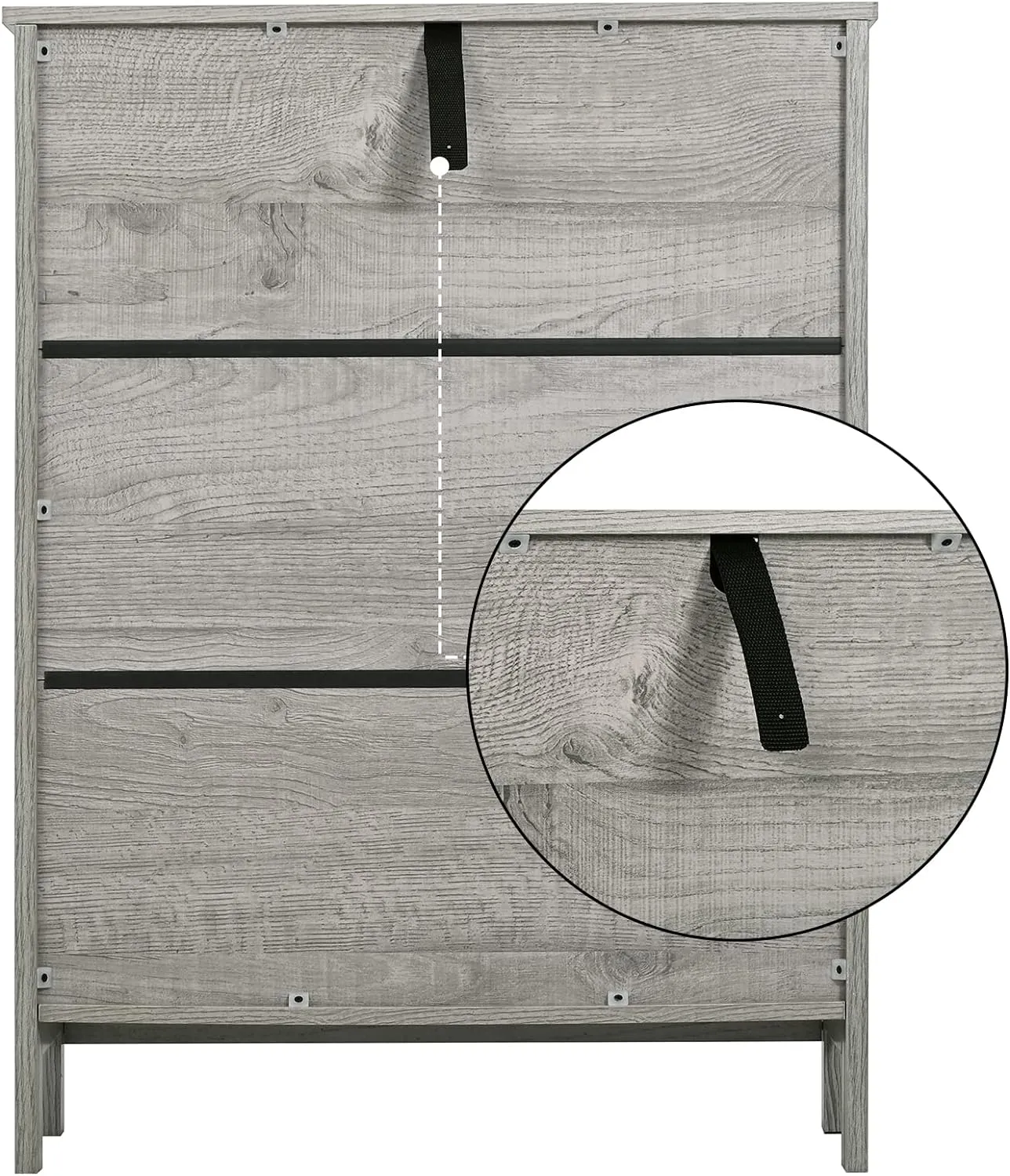 Iwell Floor Storage Cabinet with 2 Adjustable Shelves & 2 Doors, Wooden Bathroom Cabinet for Entryway, Office, Living Room, Gray