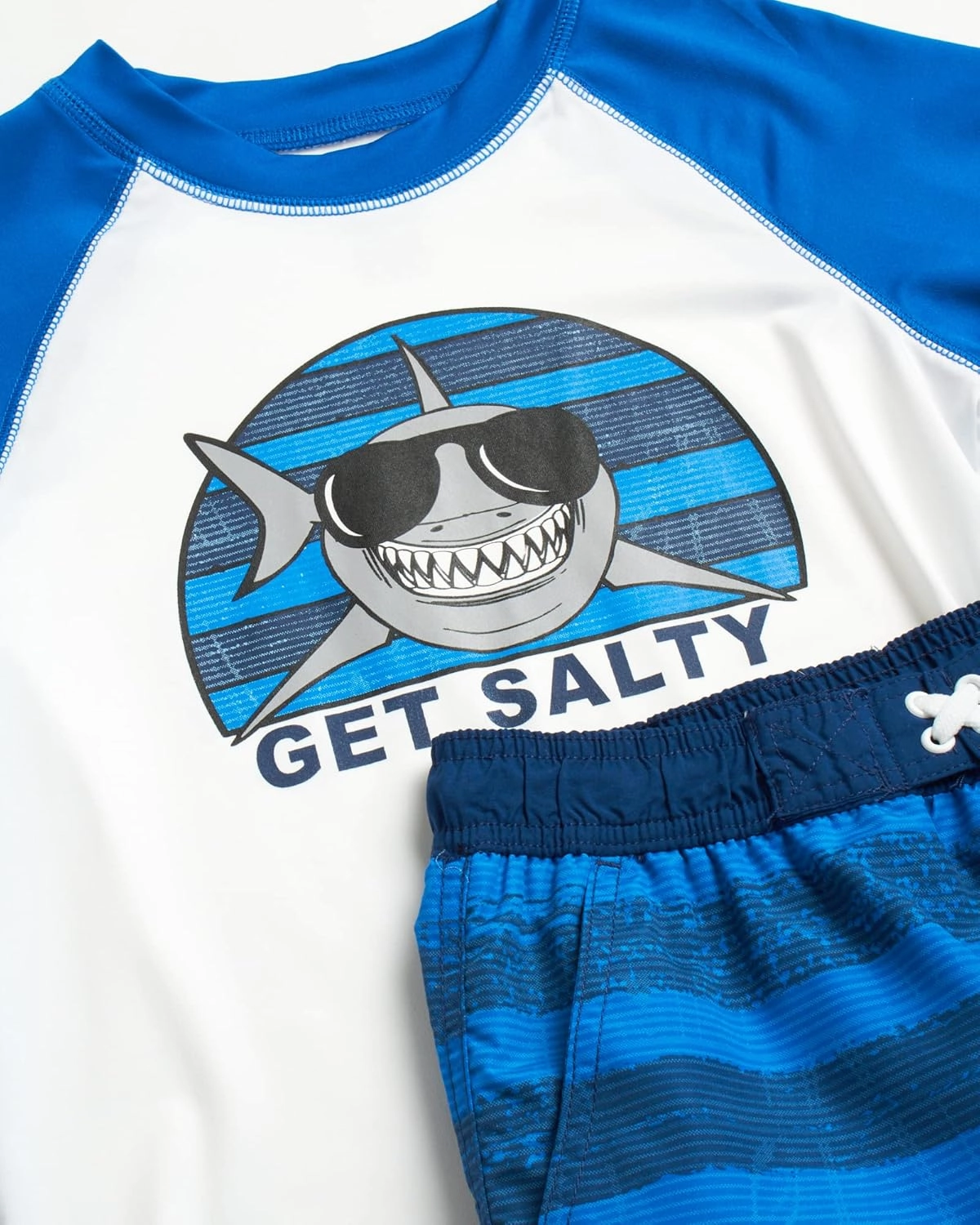 iXtreme Boys Rash Guard Set - 4 Piece UPF 50  Swim Shirt and Bathing Suit Trunks Rash Guard for Boys (Sizes: 12M-18)