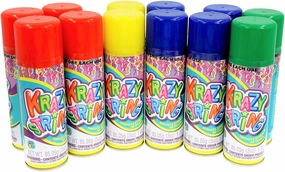 JA-RU Foam Streamer Toy (12 Spray Cans) String Launcher in a Can. Pranks for Kids. Bulk Party Favors, Birthday Party Supplies, Wedding Streamers Send Off. 3060-12A