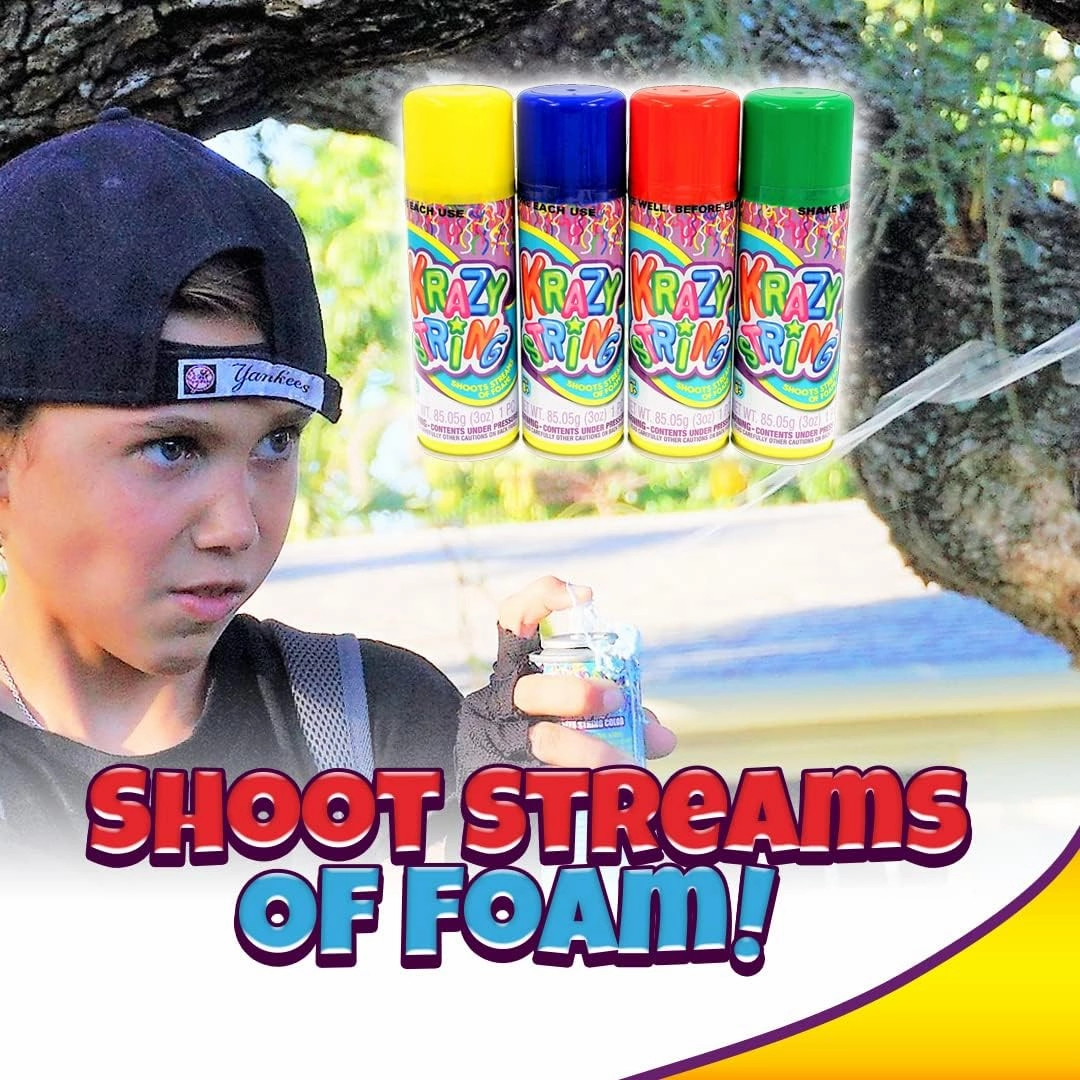 JA-RU Foam Streamer Toy (12 Spray Cans) String Launcher in a Can. Pranks for Kids. Bulk Party Favors, Birthday Party Supplies, Wedding Streamers Send Off. 3060-12A