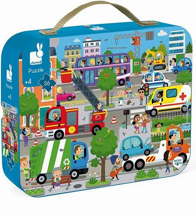 Janod 36 Piece City Life Jigsaw Puzzle - Ages 4  - J02659