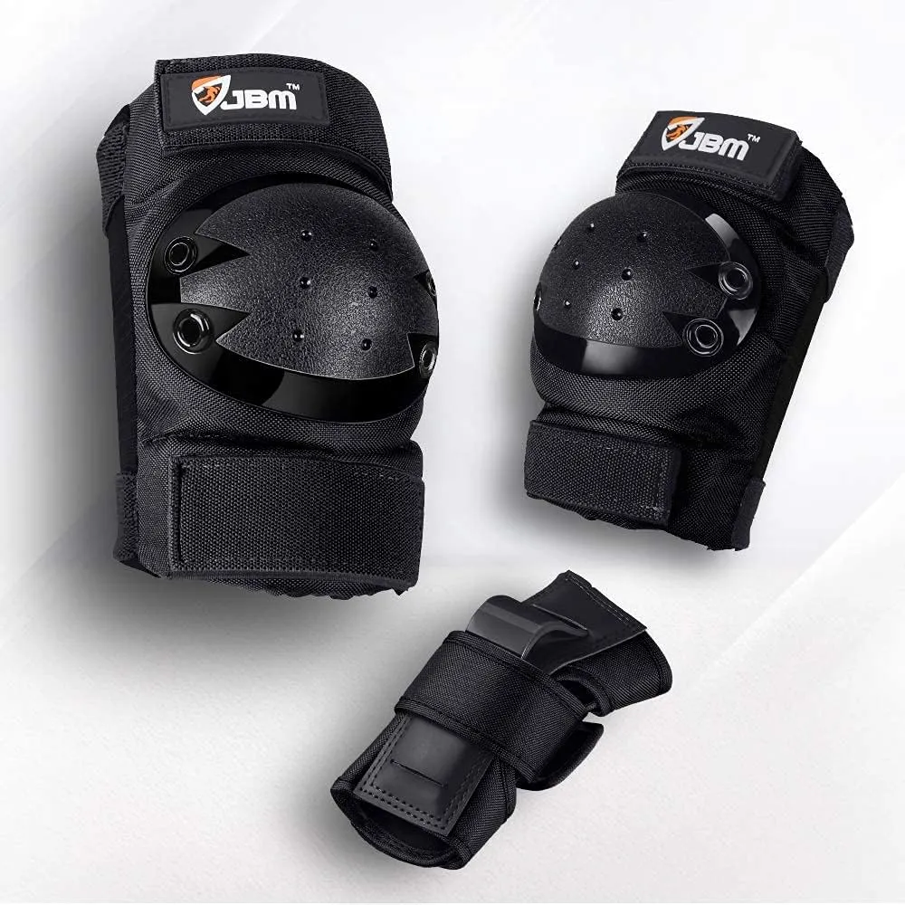 JBM Adult & Kid Knee Pads Elbow Pads and Wrist Guards for Roller Inline Skating Scootering Skateboarding