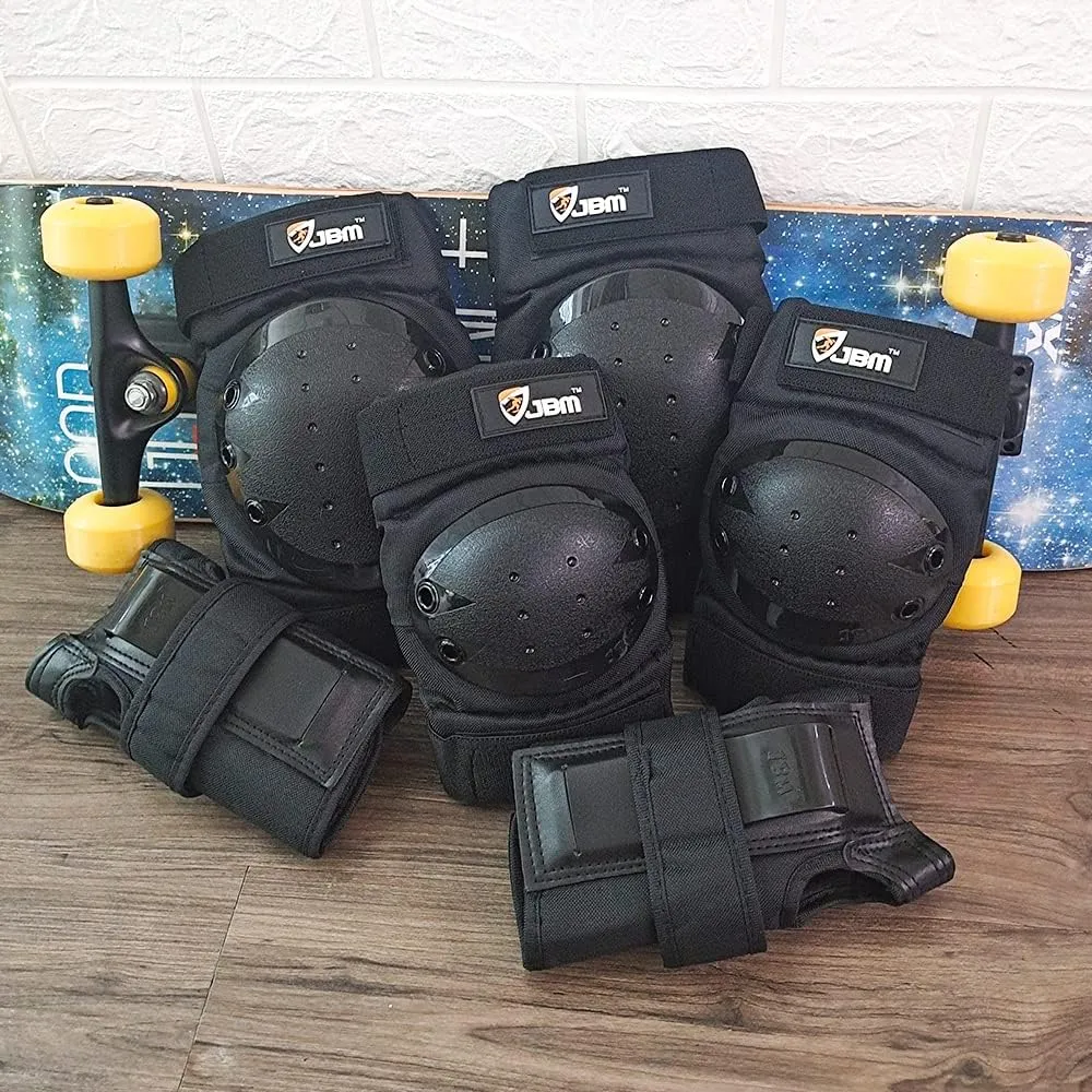 JBM Adult & Kid Knee Pads Elbow Pads and Wrist Guards for Roller Inline Skating Scootering Skateboarding