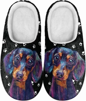 Jeiento Puppy Slippers for Women Holiday Slippers Cozy House Shoes Winter Indoor Fuzzy Slippers