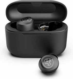 JLab Go Pop  True Wireless Bluetooth Earbuds & Charging Case - Black, App Support, Dual Connect, IPX4 Sweat Resistance, Bluetooth 5 Connection, 3 EQ Sound Settings Signature, Balanced, Bass Boost