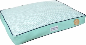 Jonathan Adler Now House for Pets Teal Chevron Cushion Dog Bed, Large: Machine Washable Dog Bed for Large Dogs by Jonathan Adler