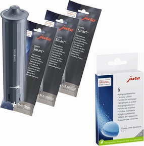 Jura Claris Smart  Water Filters 3-Phase 6 Cleaning Tablets - Value Combo - 3 Filters   6 Cleaning Tablets