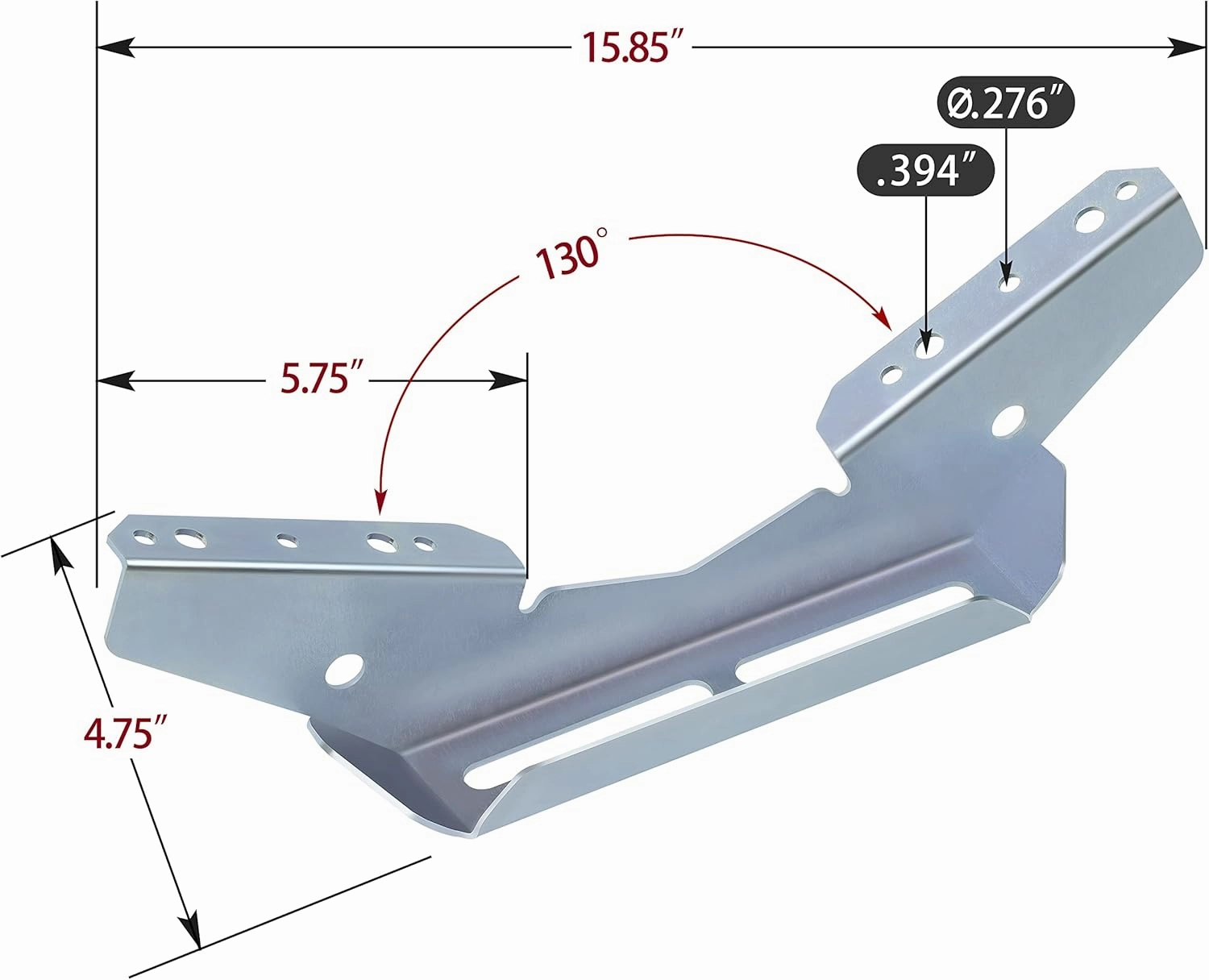 JY PERFORMANCE Pontoon Wing Brackets Bunk Bolster Boat Pontoon Trailer V Wing Brackets