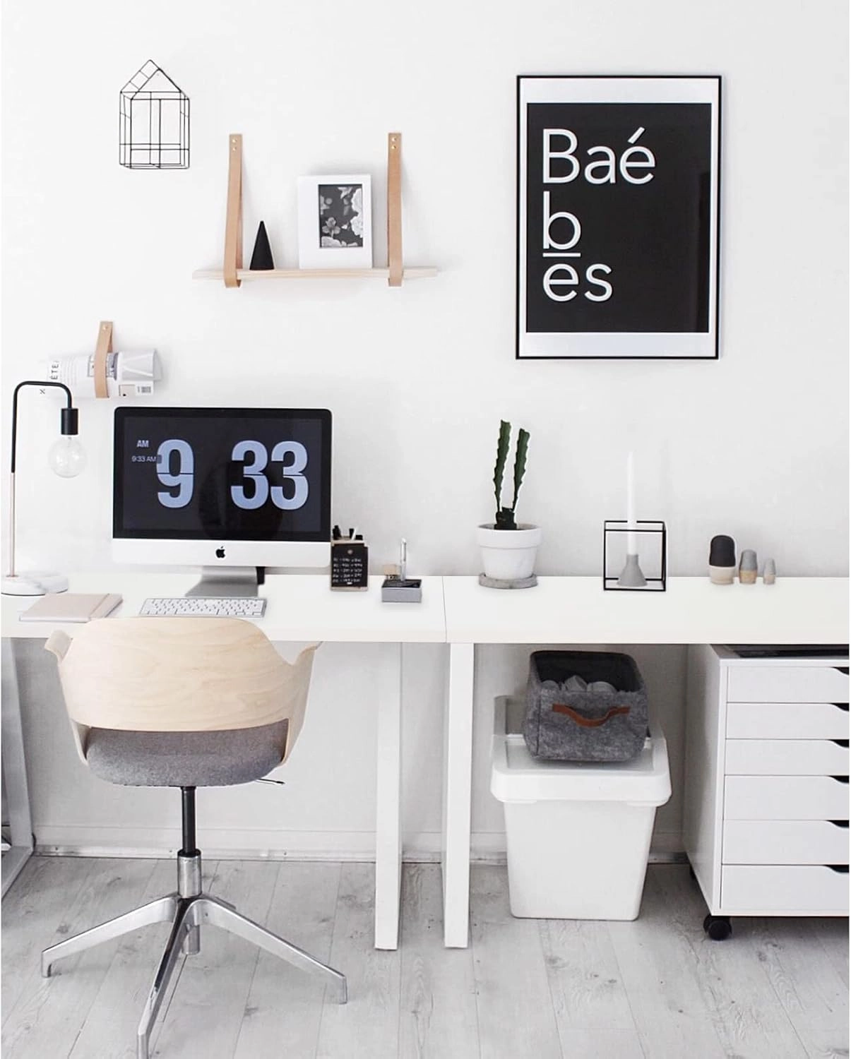 Kaboon 60x20 inches Tabletop, Solid One-Piece Desktop for Sit Stand Desk, Double Desks, L Desk DIY,Wood Countertop Home or Commercial Use,1 inch Thick, White, 20" D x 59.1" W