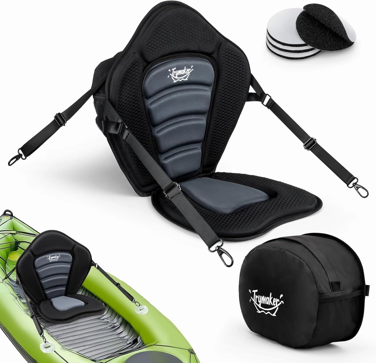 Kayak Seats with Back Support for Sit on Top, Universal Paddle Board Seat for Inflatable Paddleboard, Sup, Canoe