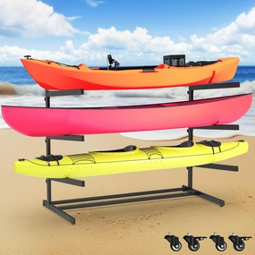 Kayak Storage Rack, Heavy Duty Kayak Racks for Garage and Outdoor Storage, Storage Rack for Kayak, Canoe, Surfboard & Paddleboard