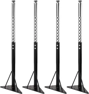 KAZAKA Adjustable Table Legs, 20-30 inch for Activity & Office Tables - Set of 4 (Black)
