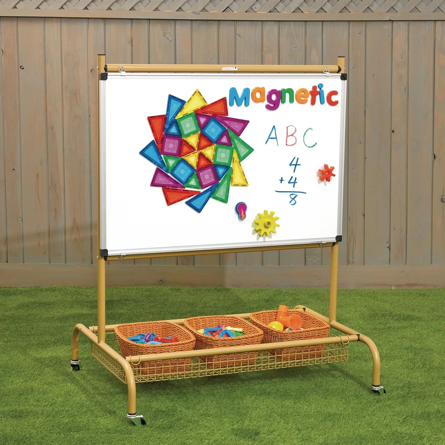Kids Double-Sided Magnetic Whiteboard Easel for STEM, STEAM Activities, Indoor and Outdoor Use