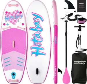 Kids Paddle Board with SUP Accessories, Child Paddle Board Durable, Lightweight, Stable Design, Wide Non-Slip Deck, 7.6ft 8ft 9.6ft Inflatable Paddle Boards for Kids & Youth