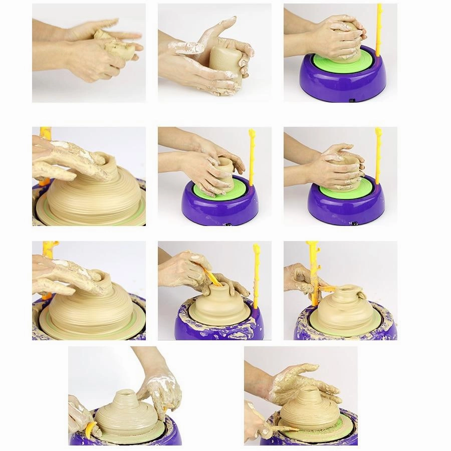 Kids Pottery Wheel Studio Kit - Complete Pottery Set for Kids with Modeling Clay, Sculpting Tools, and Painting Kit