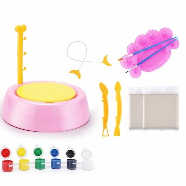 Kids Pottery Wheel Studio Kit - Complete Pottery Set for Kids with Modeling Clay, Sculpting Tools, and Painting Kit