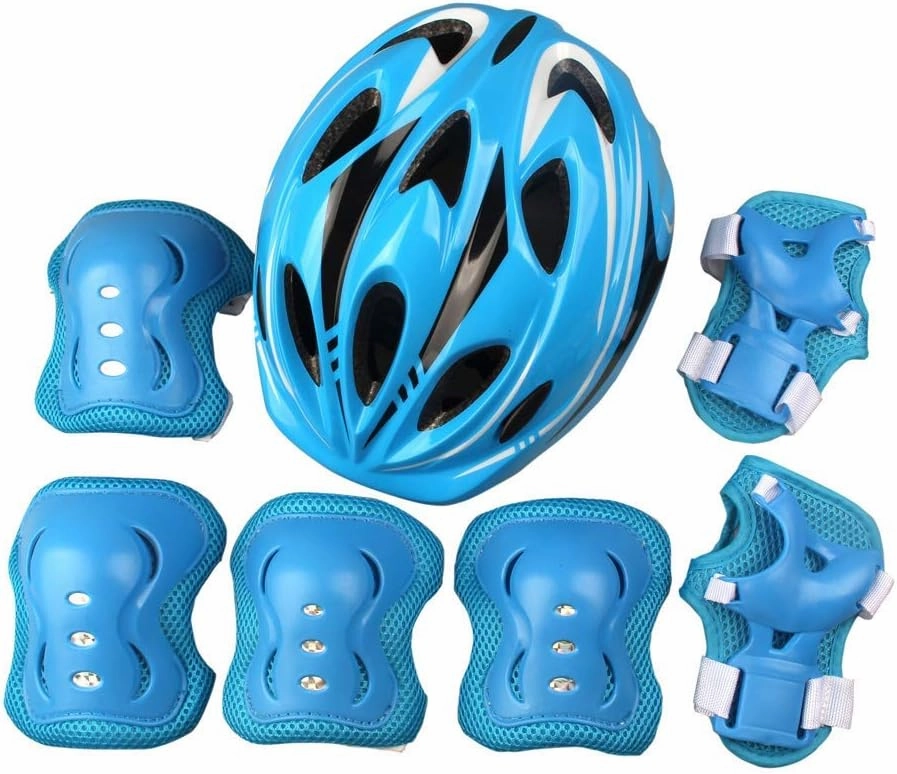 Kids Protective Gear Adjustable Protective Helmet Kids Carrying Bag CPSC Certified for 5-12 Years Elbow and Knee Pads for Kids Wrist Guard Outdoor Sports Safety Bike Scooters Skateboards Rollerblade