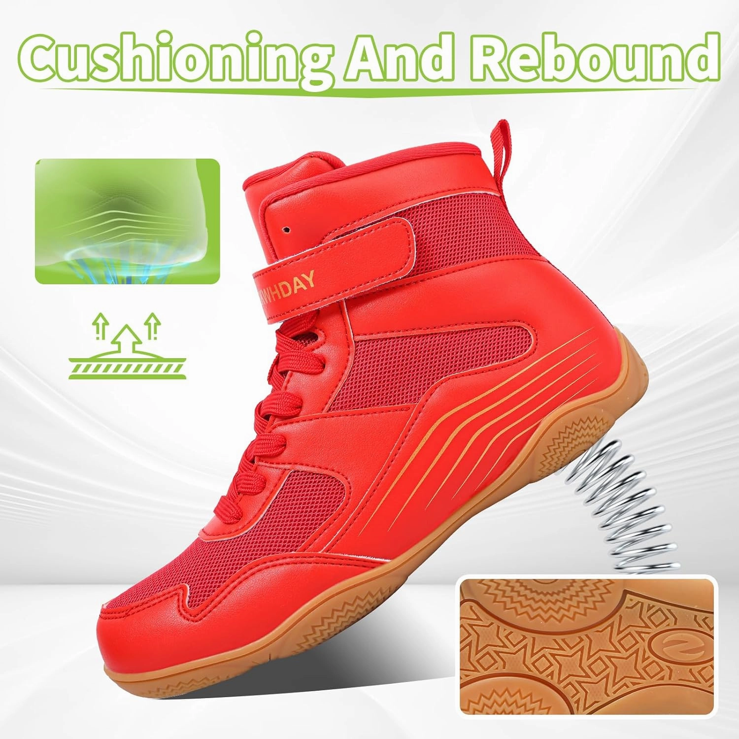 Kids Wrestling Shoes Youth Boys Girls Boxing Shoes Lightweight Breathable Non Slip for Fitness Powerlifting