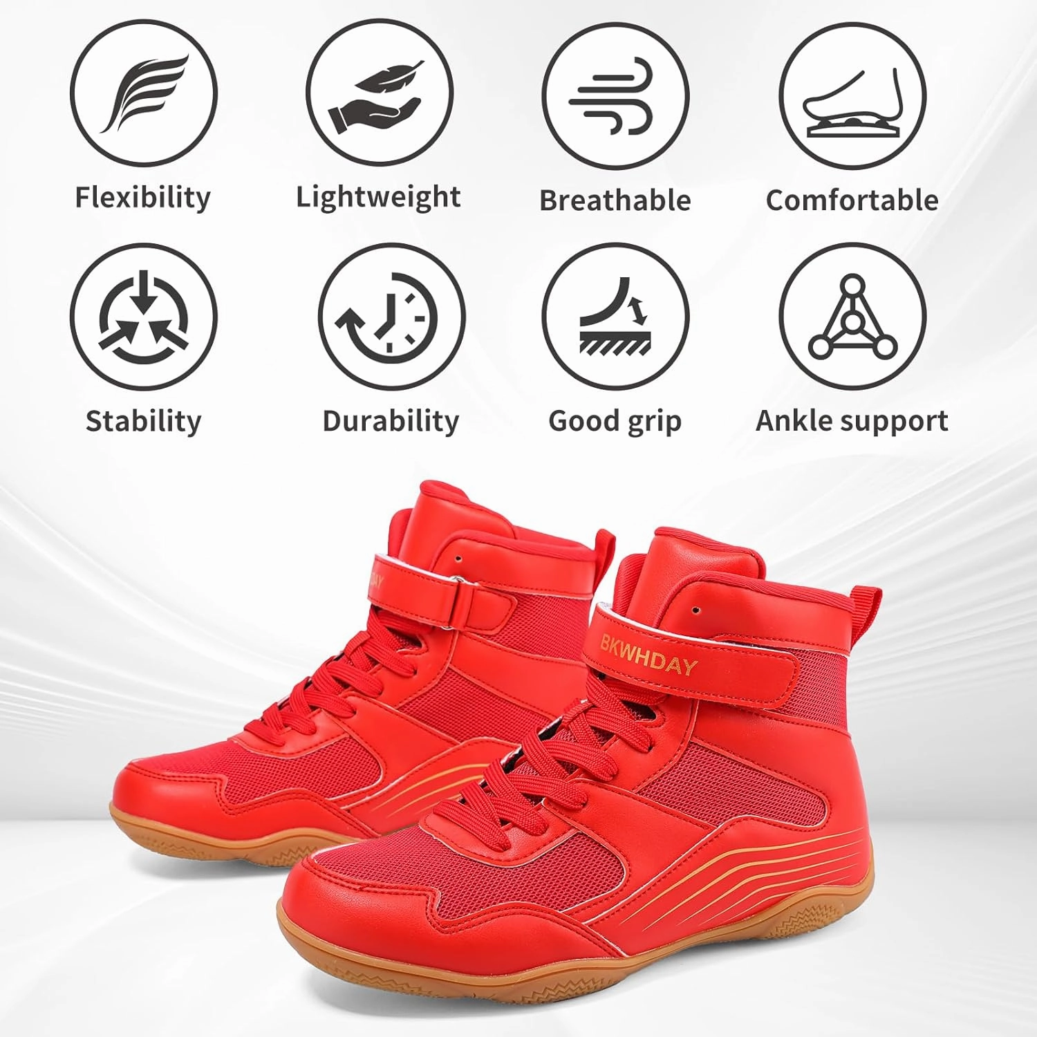 Kids Wrestling Shoes Youth Boys Girls Boxing Shoes Lightweight Breathable Non Slip for Fitness Powerlifting
