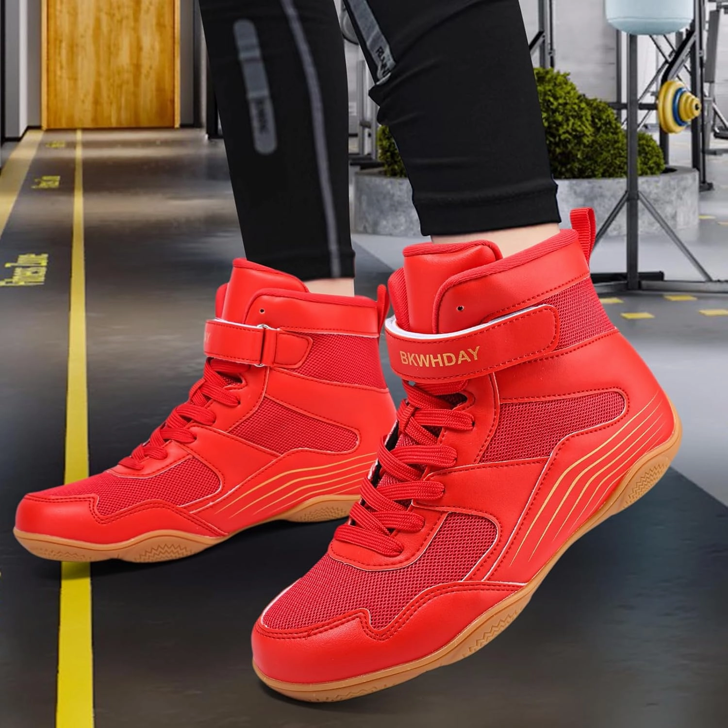 Kids Wrestling Shoes Youth Boys Girls Boxing Shoes Lightweight Breathable Non Slip for Fitness Powerlifting