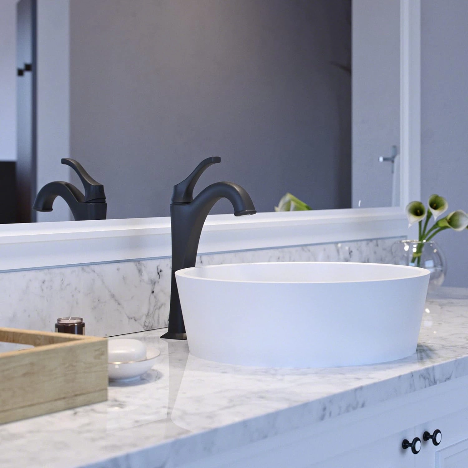 KRAUS KVF-1200CH Arlo Single Handle Vessel Bathroom Faucet with Pop Up Drain, Chrome (2 Pack)
