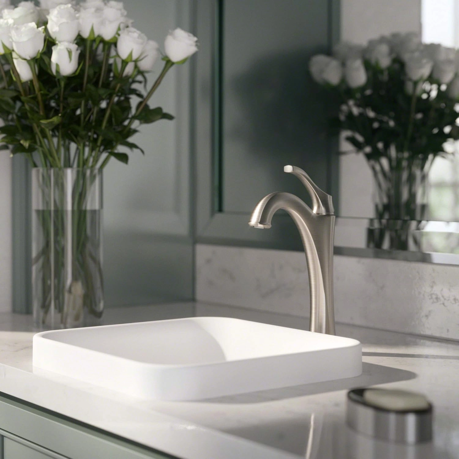KRAUS KVF-1200CH Arlo Single Handle Vessel Bathroom Faucet with Pop Up Drain, Chrome (2 Pack)